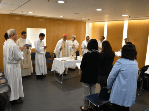 Feast day of patron saint of aviation celebrated at airport