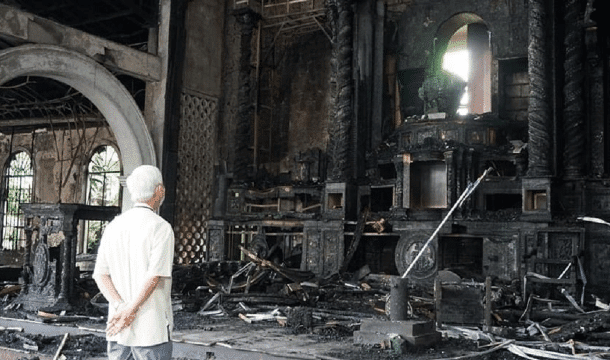 Centuries-old Philippine church gutted by fire
