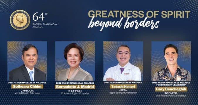 Magsaysay Awards for those working for Asia’s poor and the environment