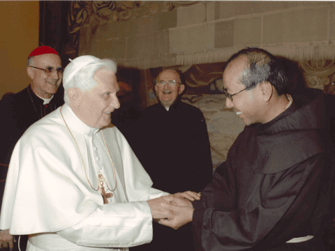 In memory of a pope who resigned from the papacy