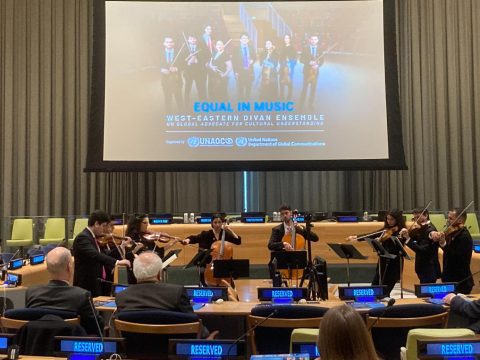 Israeli-Palestinian orchestra models peace in concert