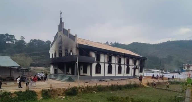 Churches burned in ethnic violence in Manipur, India 