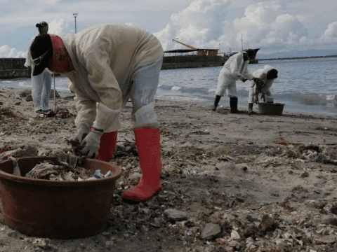 Trading plastics for rice to tackle pollution