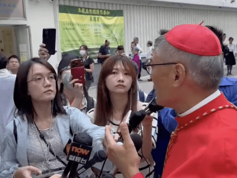 ‘Bridge Church’.. Cardinal Chow meets the press after celebrating first Mass in Hong Kong following elevation to cardinalate