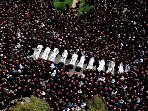 Gaza church escapes damage from missile, children killed in Golan Heights mourned