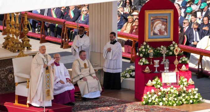 God grants justice to all, pope says during canonisation ceremony