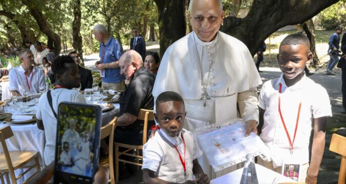 Pope Leo shares meal with the vulnerable at Castel Gandolfo