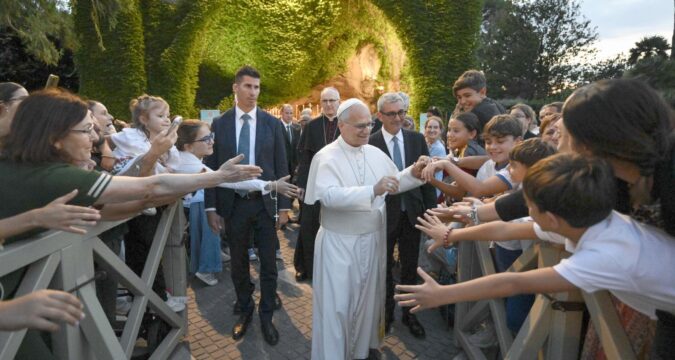 Hundreds of children join Pope Leo XIV in praying the rosary for peace in Vatican Gardens